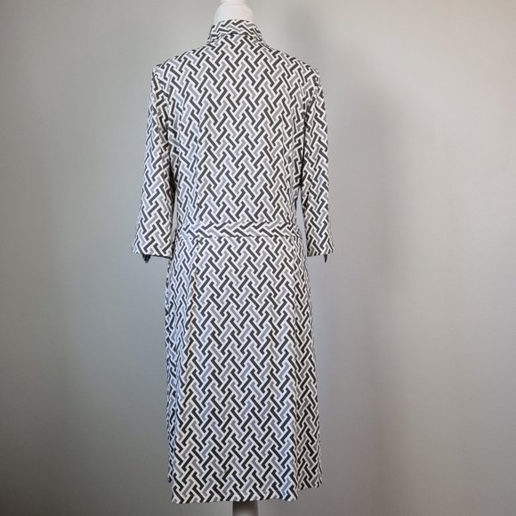 J. McLaughlin Art Deco Shirt Dress Size M - Picture 3 of 11